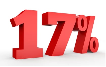  в :  17%!
